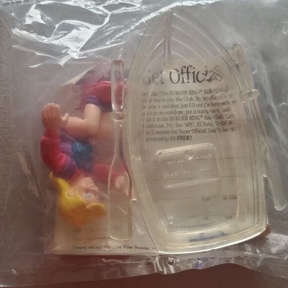 1991 Vintage Burger King Water Mates Kid in Boat New in Package - Picture 2 of 2